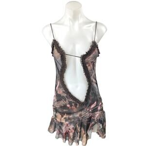 Jaded London Floral Ruffle Mini Dress